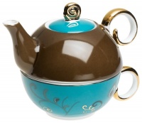 Yedi Houseware Classic Coffee and Tea Blue Saphyre Tea For One