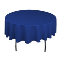 90 in. Round Polyester Tablecloth Royal Blue