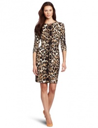 Karen Kane Women's Long Sleeve Cheetah Dress, Cheetah, Medium