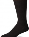 Florsheim Mens 2-pack Non Elastic Comfort Top Socks, Black, Size 6 - 12.5