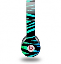 Rainbow Zebra Decal Style Skin (fits Beats Solo HD Headphones)