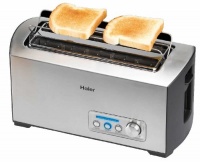 Haier TST240SS Stainless-Steel Long-Slot 4-Slice Digital Toaster