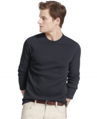 As a base layer or alone, this Izod waffle shirt keeps you classically comfortable.