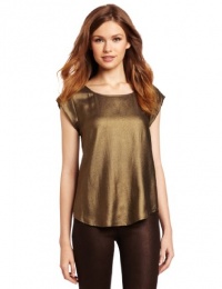 Joie Women's Rancher B Savory Silk Blouse, Caviar/Gold, X-Small