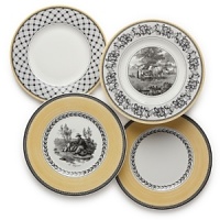 A classic copperplate design named for the home of Villeroy & Boch, featuring an array of plates that can be combined for dramatic effect. Dinner plate, salad plate, bread & butter plate, rim soup bowl, jumbo cup, mug, and after dinner cup available.