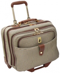 London Fog Luggage Chelsea 17 Inch Computer Bag, Olive Plaid, One Size