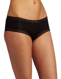 Calvin Klein Women's Mix modal with Lace Hipster, Black, Medium