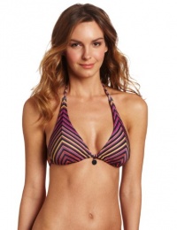 Calvin Klein Women's ckone Tubular Stripe Halter Swimsuit Top