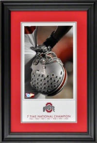 Ohio State Buckeyes 10x18 Framed Legacy Print | Details: 7-Time Football National Champions