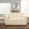 Sure Fit 119827270U_S-CREM Stretch Pinstripe Sofa Slipcover, Cream