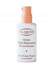 Skin Beauty Repair Concentrate. This 'emergency' facial treatment for highly-sensitive skin is formulated with ultra-soothing natural plant extracts. Calms skin, minimizing redness and signs of sensitivity. Works immediately to soothe irritation. Nourishes and softens skin to help avoid visible signs of aging. Fortifies skin while promoting a more radiant, uniform complexion. 0.5 oz. 