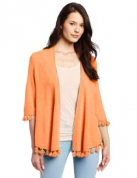 Minnie Rose Women's Duster With Pom Poms