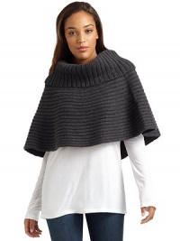 THE LOOKCape-inspired designAllover ribbed knit constructionCowlneckTHE FITAbout 16 from shoulder to hemTHE MATERIALExtrafine woolCARE & ORIGINDry cleanImportedModel shown is 5'9 (175cm). 