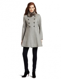 Via Spiga Women's Milano Double-Breasted Coat with Faux-Fur Collar