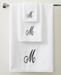 Utterly classic, this Initial Script bath towel gives your bathroom that personal touch it deserves in a completely elegant design. Features a beautifully embroidered script letter of your choice on a soft cotton ground.