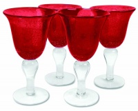 Artland Iris Goblet, 14-Ounce, Ruby, Set of 4