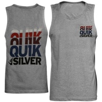 Quiksilver Stack 'Em High Tank Top - Smoke Heather