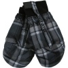 Obermeyer Thumbs Up Mitten Slate Flannel Plaid L -Kids