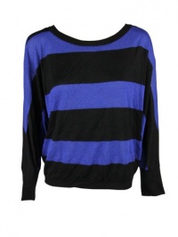 INC Womens Wide Stripe Lurex Mod Pullover Sweater