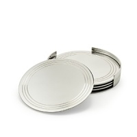 A great gift, these four Ralph Lauren coasters are crafted with deco-inspired tiered edges.