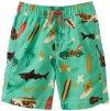 Hatley Boys 2-7 Surf Swim Trunks, Ocean Blue, 2T