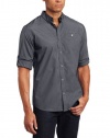 Calvin Klein Sportswear Men's Long Sleeve Roll-up Mini Check Woven Shirt