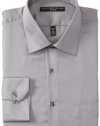 Geoffrey Beene Men's Fitted Sateen Dress Shirt, Gray, 16.5/34-35