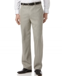 Need a cool, comfortable complement for all the looks in your Monday through Friday wardrobe? Look no further than these flat front dress pants from Perry Ellis.