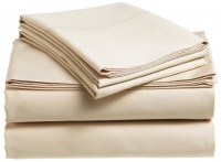 Pinzon Hemstitch 400-Thread-Count Egyptian Cotton Sateen Full Sheet Set, Maize