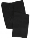 Calvin Klein Mens Flat Front Solid Navy Blue Wool Dress Pants