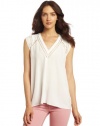 Rebecca Taylor Women's Diamond T Blouse, White, 0