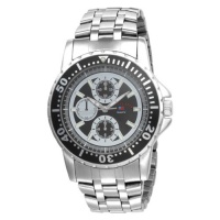 U.S. Polo Assn. Men's US8458 Black and White Dial Silver-Tone Bracelet Watch