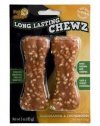 Pet 'n Shape 2-Pack Long Lasting Chewz Dog Treats, 4-Inch, Bone