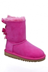 UGG Australia Children's Bailey Bow Toddler Suede Boots,Cerise,11 Child US