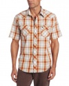 Wrangler Men's Poplin Plaid Short Sleeve Western Jean Shirt