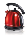 Hamilton Beach 7-1/5-Cup Stainless Steel Electric Kettle, Red