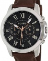 Fossil Grant Chronograph Leather Watch - Brown