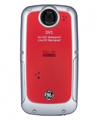 GE Active DV1-VR with 4 x Digital Zoom 2.5 LCD Screen, Velvet Red