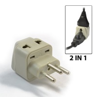 OREI Grounded Universal 2 in 1 Plug Adapter Type J for Switzerland & more - High Quality - CE Certified - RoHS Compliant WP-J-GN