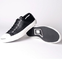 CONVERSE Men's Jack Purcell Leather (Black/White 4.0 M)