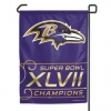 NFL Baltimore Ravens Super Bowl XLVII Champions Garden Flag, 11 x 15