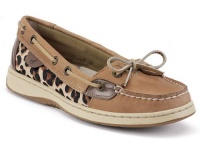 Sperry Top-Sider Women's Angelfish Boat Shoe,Linen/Leopard Pony,8.5 M US