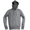 Mens Nike Classic Fleece Full Zip Hoodie Grey / White 404512-071 Size Large