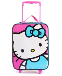 Packing for trips just got extra adorable with this kids bright Hello Kitty rolling suitcase by FAB.