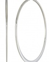 Stainless Steel Rounded Hoop Earrings (60mm Diameter)