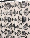 Park B. Smith Fish School Watershed Shower Curtain, Natural/Black