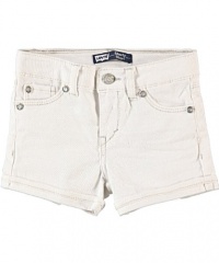 Levi's Girls 2-6X Sweetie Shory Short, White, 4