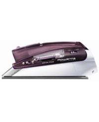 Whether it's at home or while traveling, Rowenta's compact iron packs a wrinkle-eliminating punch. Its micro-steam stainless-steel soleplate provides superior glide, while powerful steam smooths out even the most difficult fabrics. One-year limited warranty. Model DA-1560.