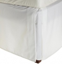 Vera Wang Rib Stripe Bedskirt, White, Queen