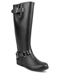 Stay dry no matter what the weather. The Tsunami by Steve Madden looks like your average rain boot, until you peep the pretty pink lining at the zippered back.